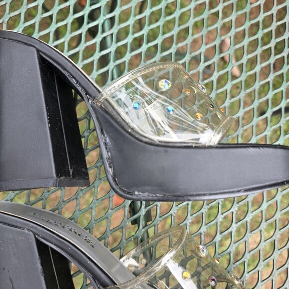 Skechers y2k 90s Somethin' Else Rhinestone Platform Pumps Heels Shoes Sz 7 - Picture 6 of 9